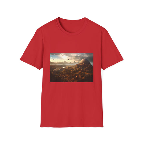 Shambala City of Light Cotton Crew Neck T-shirt in Charcoal Small