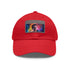 Neon Dream watercolor cap in white with light brown patch, rectangular shape.