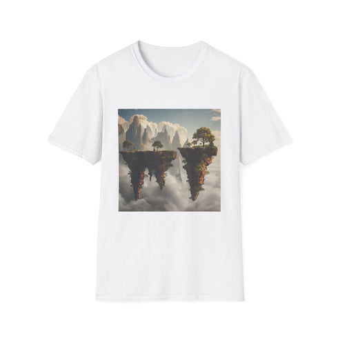 Charcoal surreal landscape t-shirt soft cotton crew neck regular fit design