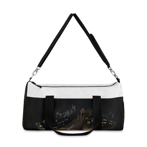 Musical Notes Small Duffel Bag with All Over Print Pattern