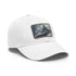 White Star Wars baseball cap with rectangular light brown patch.