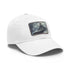 White baseball cap with Star Wars Star Destroyer design.
