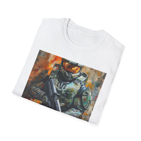 Charcoal cotton crew neck Spartan Strength Master Chief T-shirt.