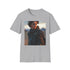 Charcoal crew neck cotton T-shirt with Timothée Chalamet Dune themed design
