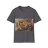 Charcoal Chewbacca watercolor tee with vibrant sci-fi design regular crew neck