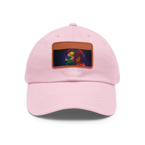 George Michael Neon Dreams Watercolor Cap in White Rectangle shape.