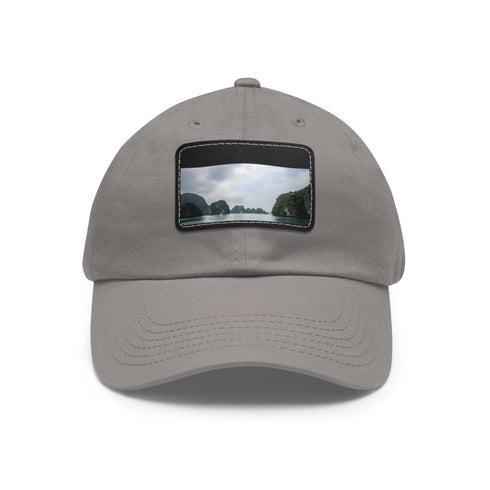 Halong Bay limestone hat with white patch and rectangle shape.