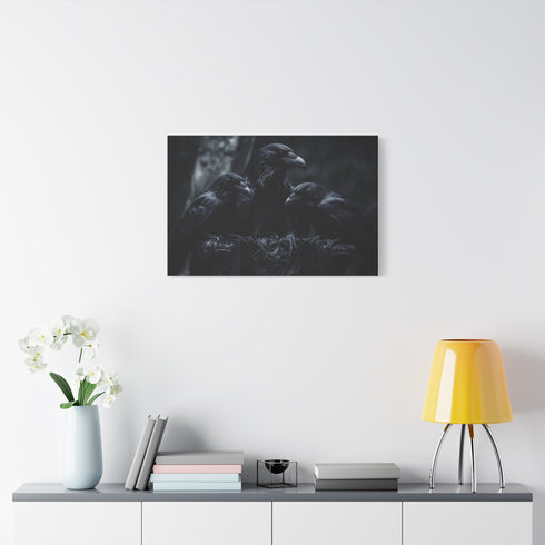 Gothic Throne with Ravens — Canvas Wall Art — Product Detail View 7