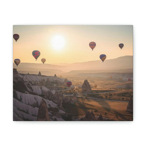 Hot Air Balloon Adventure Canvas: Majestic Aerial Balloons in the Skies
