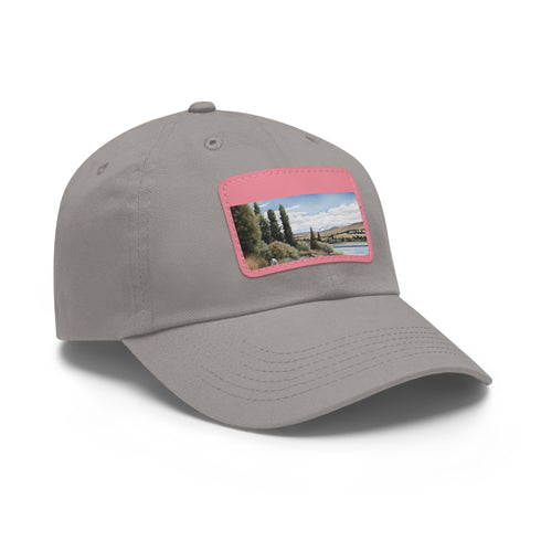 Kiwi Lake Adventure Baseball Cap in White with Light Brown Patch