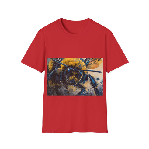 Buzzing Beauty Watercolor Tee in Charcoal, Men's Size Small.