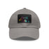 Gorilla glow watercolor cap: White with light brown patch, rectangle shape.