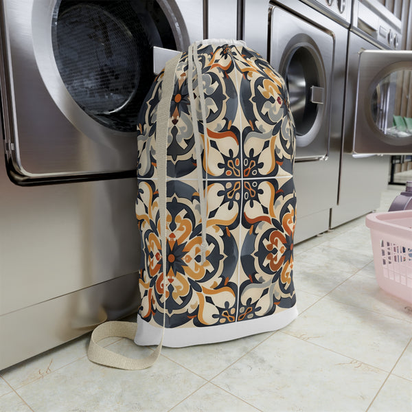 Stylish Artisan Tiles Laundry Bag with Durable Design and Tile-Inspired Print - Elevate Your Laundry Routine