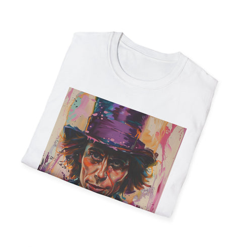 Willy Wonka portrait tee in Charcoal, S size for men & women.