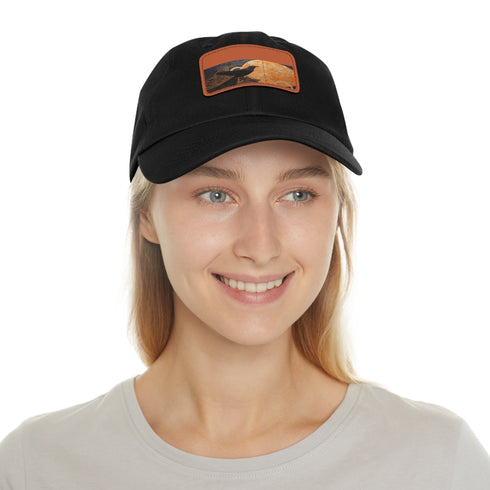 Stylish black copper and gold abstract design unisex baseball cap.