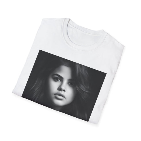 Selenas Gomez TShirt: Radiance, Symphony of Beauty and Confidence tee - Charcoal, S.