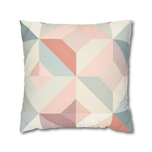 Pastel Geometrics Pillowcase Collection: Add modern elegance to your bedding with this serene pillowcase featuring seamless geometric pattern.