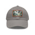 Congo Rainforest Dreams Cap in White with Light Brown Rectangle Patch.
