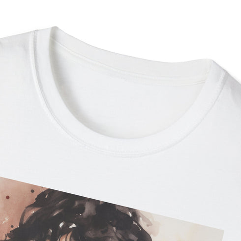 Paolo Maldini Watercolor Tee, Charcoal, Crew Neck, Regular Fit, DTG.