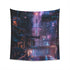Neon Metropolis Cyberpunk Tapestry - Futuristic Urban Decor - High-Quality Material - Perfect Gift - Available in 34x40 or 57x57 Inches