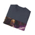 Galactic Force Mace Windu Tee in Charcoal cotton with lightsaber design.