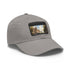 Melbourne Tram Baseball Cap in White with Light Brown Rectangle Patch