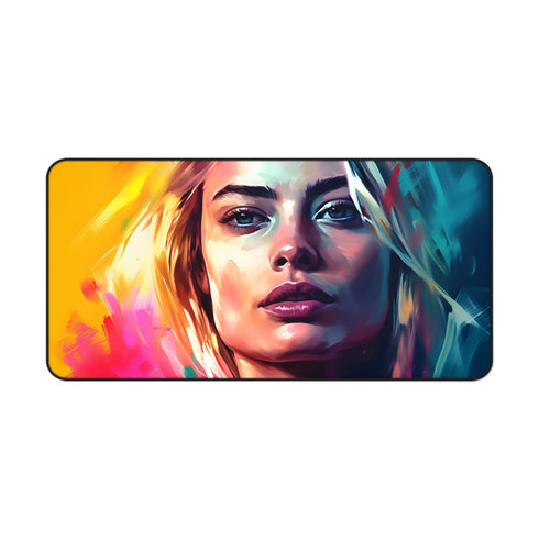 Neon Watercolor Margot Desk Mat - Brighten Up Your Workspace with Stylish and Durable Desk Mat