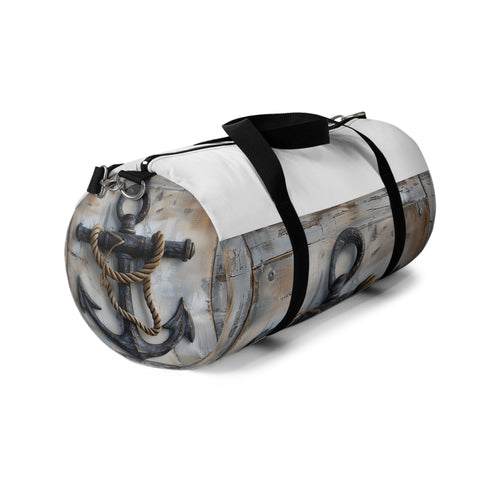 Nautical-themed anchor rope duffel bag for beach days and weekend getaways.