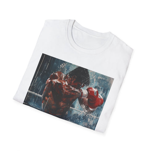 Charcoal Boxer Painting T-shirt, Cotton Crew Neck Unisex Tee.