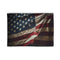 American flag themed patriotic blanket with stars and stripes pattern.