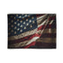 American flag themed patriotic blanket with stars and stripes pattern.