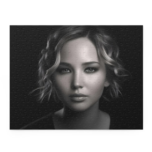 Jennifer Lawrence jigsaw puzzle with captivating portrait, 120 pieces, 10"x8"
