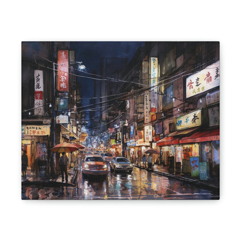 Tokyo Nightscape Canvas Print: Electric City, Glittering Skyscrapers, Neon Lights