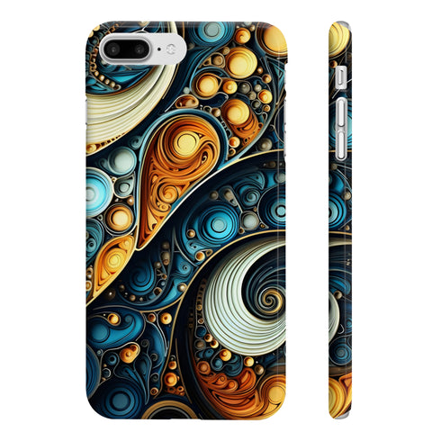 Abstract fractal pattern iPhone 7/8 Plus glossy phone case.