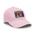 Neon watercolor Tom Holland inspired baseball cap in white.