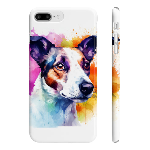 Jack Russell Charm phone case: glossy iPhone 7/8 Plus slim design