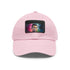 Neon watercolor Ronaldo cap, white with light brown patch, rectangle shape.