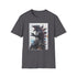 Charcoal cotton T-shirt with Godzilla graphic regular fit crew neck