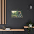 A Robot Child Planting a Real Tree Stretched Canvas Wall Art