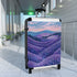 Lavender Fields Suitcase: Small, Black Travel Bag with Floral Pattern