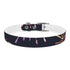 Vibrant Festive Fireworks Dog Collar in Black Onyx, Medium Size