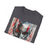 Vibrant charcoal cotton Ant-Man tee in small size with superhero portrait.