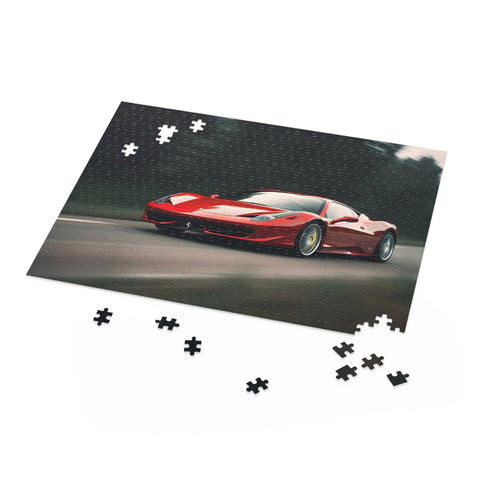 Ferrari Speed Demon Puzzle, high-speed racing jigsaw for car enthusiasts.