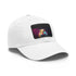 Neon hamster baseball cap with cute design, white/light brown rectangle patch.