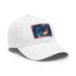 Gleaming Goldfish Adventure Baseball Cap in White with Light Brown Patch
