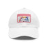 Fluffy Samoyed Snapback in White with Light Brown Patch and Rectangle Shape