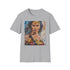 Charcoal cotton Wonder Woman T-shirt with vibrant superhero portrait