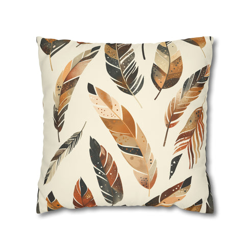Boho Feathers Pillowcase - Add Bohemian Charm to Your Bedroom with Whimsical Feathers Design