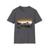 Charcoal cotton tee with Aston Martin race car graphic design