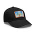 Empire State Skyline Watercolor Cap in White Light Brown Rectangle.